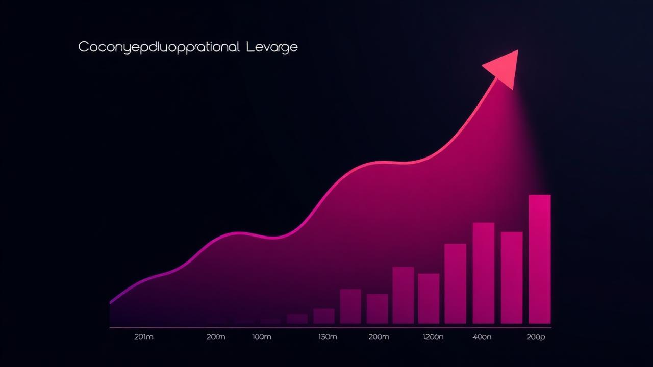 Rising curve graph illustrating compounding operational leverage